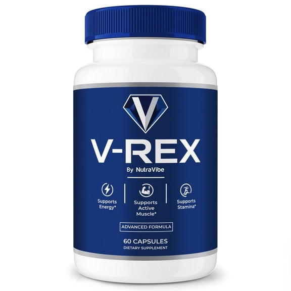 V-Rex Original VRex Capsules with a Natural Daily Blend for Energy & Wellness | Clean, Gentle, Easy-to-Swallow Pills (60 Capsules)