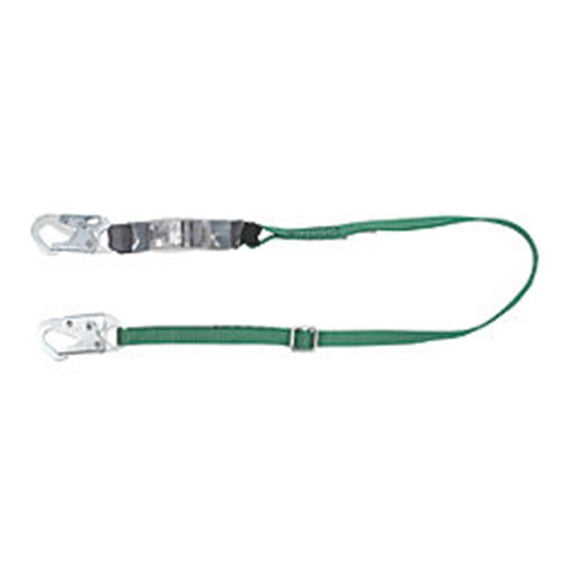 V-Series 454-10188100 6 ft. Adjustable Single Standard Shock Absorbing Lanyard Snap Hook - Small