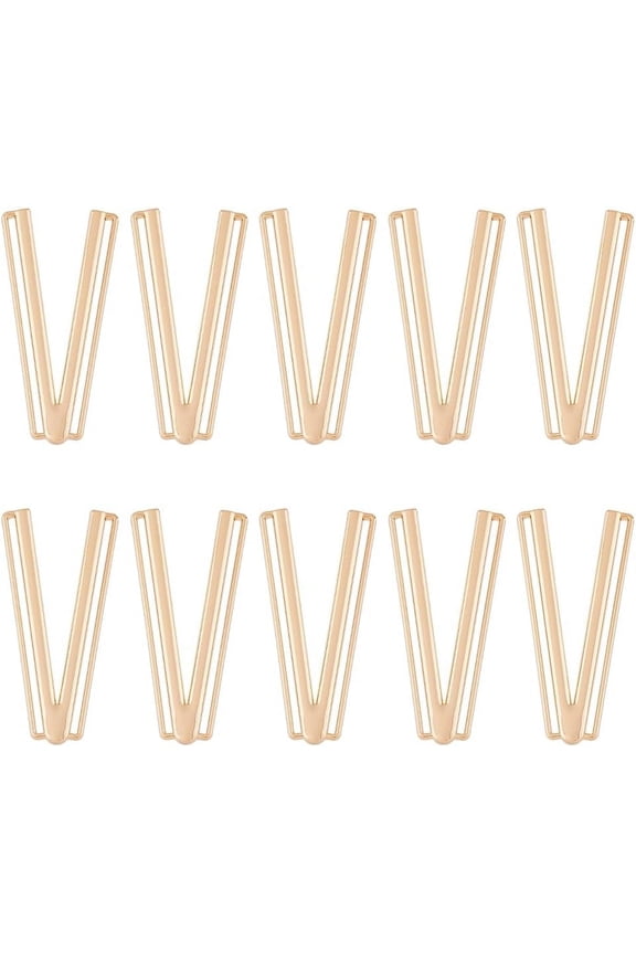 V Shape Bikini Closure Alloy Bikini Connectors Metal Buckles Bikini Clip Hook Front Closure Bra Clip Buckle diy Golden