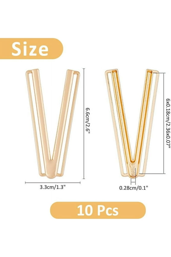 V Shape Bikini Closure Alloy Bikini Connectors Metal Buckles Bikini Clip Hook Front Closure Bra Clip Buckle