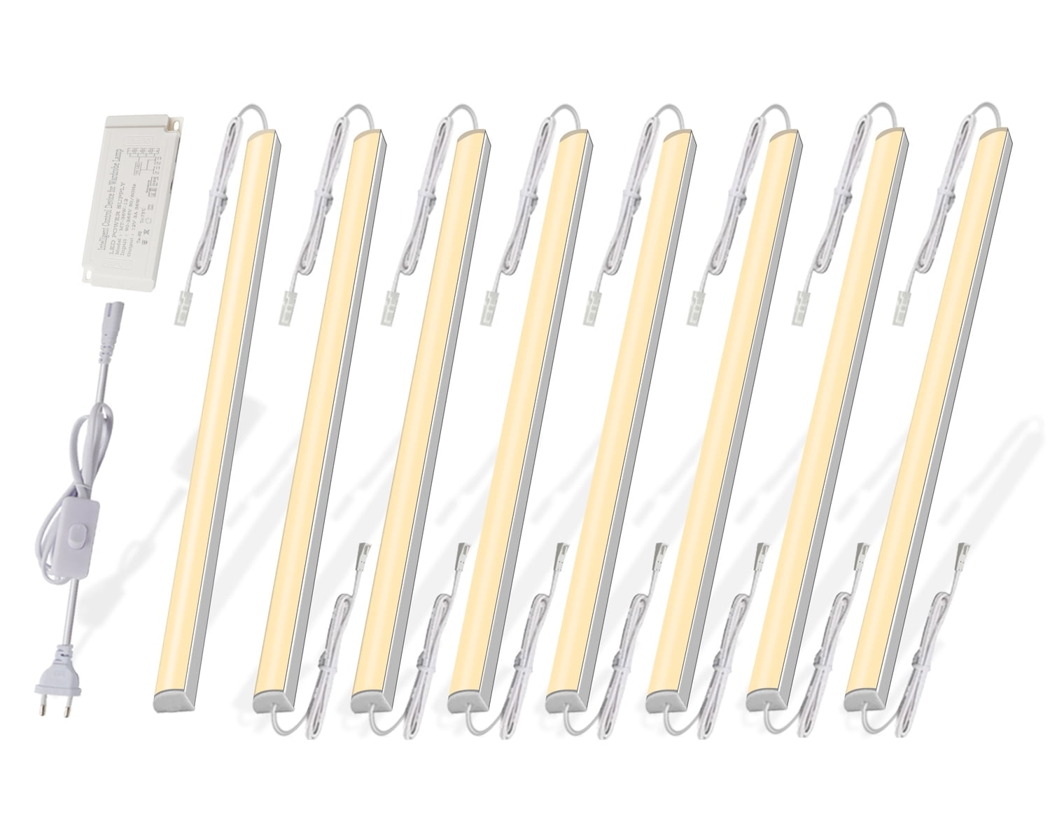 Cefrank 12" Dimmable LED Under-Cabinet Lights, 1200 lm, 6000K, 4 Count
