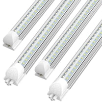 V Shape T8 4ft LED Shop Light Fixture Linkable, 36w 6000K White, 4-Pack