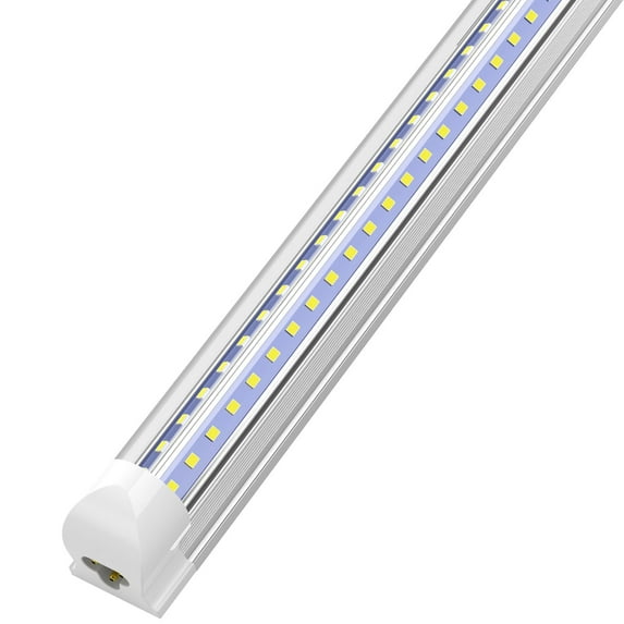 V Shape T8 8ft LED Shop Light Fixture Linkable, 72w 6000K White, 1-Pack