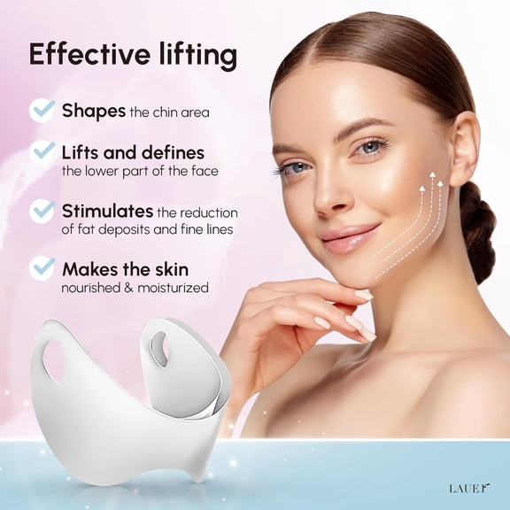 V Shaped Contouring Face Mask Lifting Belt Chin  Collagen Hyaluronic Acid Aloe Vera 10pcs  Dog House