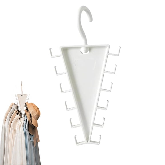 V Shaped Double-Sided Closet Organizer Hanger, 360° Easy Rotation Saving Closet Hanger Rack, Double Side Hook Closet Storage Organizer, for Pants Hats Scarves Bags Jeans Legging Skirts