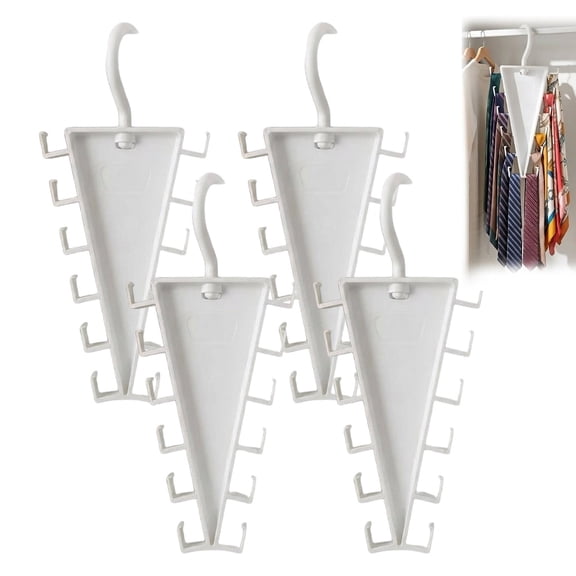 V-Shaped Double-Sided Closet Organizer Hanger, 360° Rotatable Space-Saving Hanger Rack with 12 Hooks for Pants, Hats, Bags & Room Essentials