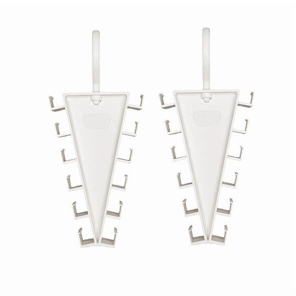 V Shaped Multifunctional Hook 2 Pack with 360 Degree Rotating Hooks, Wardrobe Storage Rack for Clothes Bags and Accessories, Space Saving Organizer