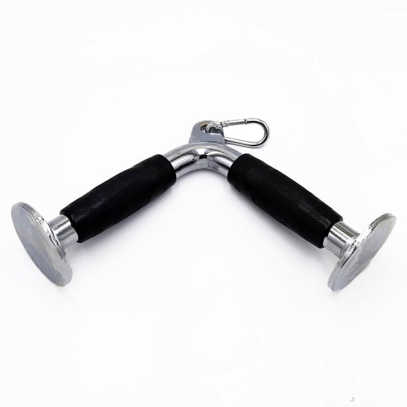 qibylift V Shaped Press Down Bar - Chrome Steel Cable Machine Attachment for Lat Pull, Row, Curl, Strength Training