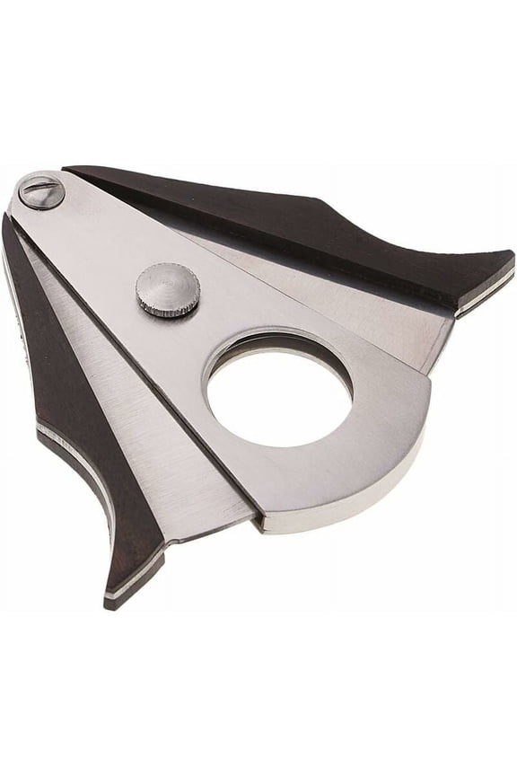 V-Shaped Stainless Steel Double Blade Cigar Cutter - Silver