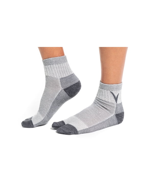 Gray Wool Blend Socks, Split-Toe
