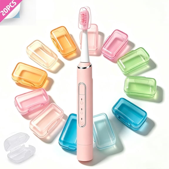 USIONE 20 Pack Toothbrush Covers  Caps, Portable Toothbrush Pod Caps Case Protector for Home and Outdoor(Multi-Color)