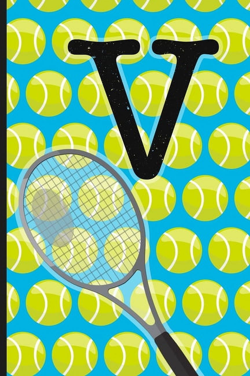 V: Tennis Monogram Initial Notebook for boys Letter V 6