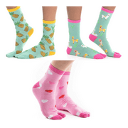 V-Toe Flip-Flop Tabi Socks 3 Pairs Pineapple, Llama Green, Hearts Tabi Big Toe Socks by V-Toe Socks, Inc