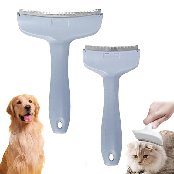 V Tooth Deshedding Comb, V-Tooth Deshedding Comb For Pets, Dog & Cat Grooming Brush For Shedding, Tight V-Shaped Teeth Shedding Combs With Ergonomic Handle