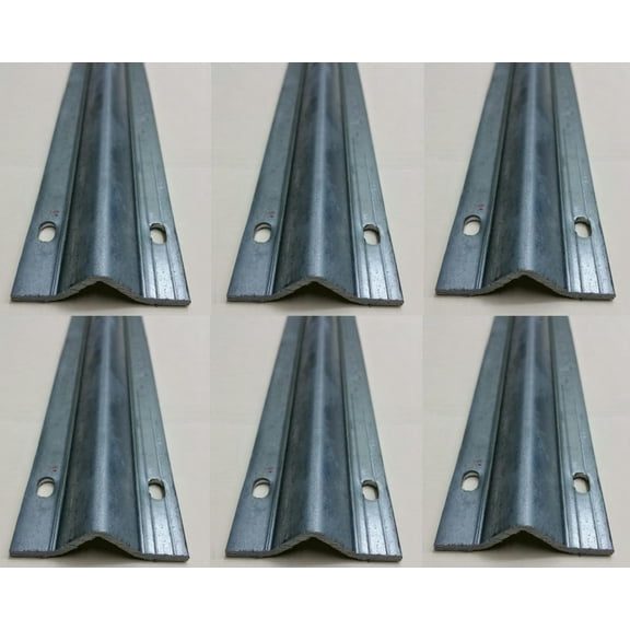 LA Ornamental V-Track 36FT Section 2 3/8" Wide Galvanized Steel Barn Door Hardware Kit, 6 Piece