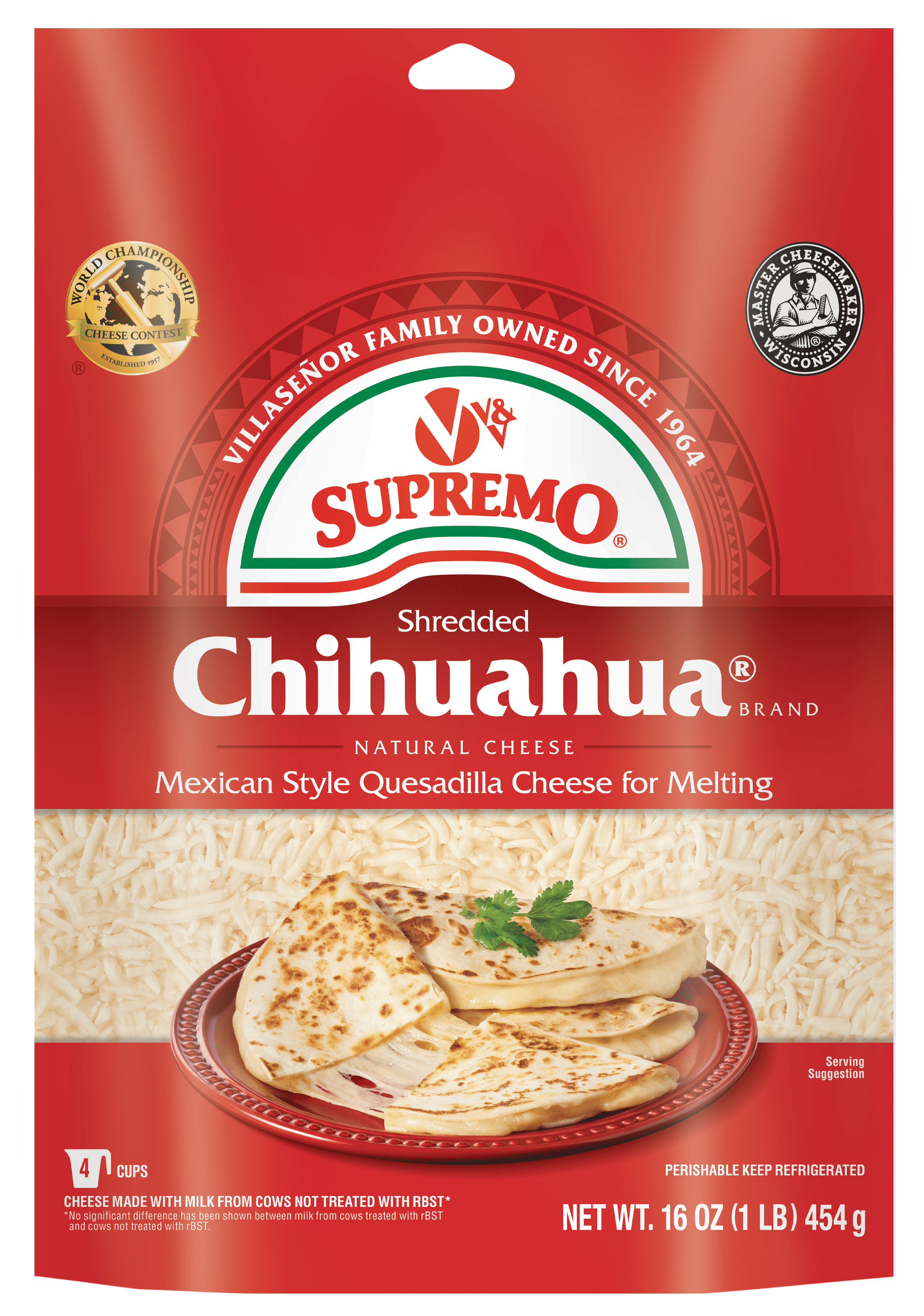 V&V Supremo Chihuahua Brand Authentic Mexican Style Melting Quesadilla