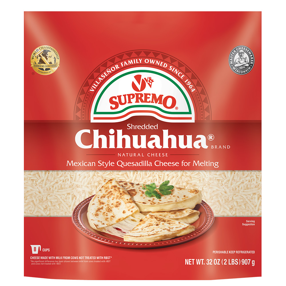 VV Supremo Shredded Queso Chihuahua Cheese, 5 Pound 4 per case