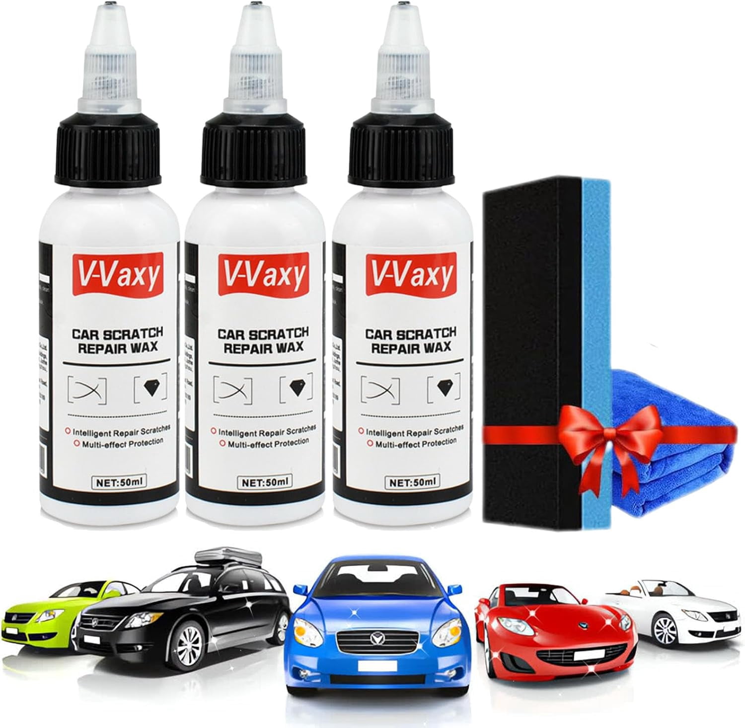 Kit Réparation Rayures Voiture - Cire Restauratrice Paint Restorer - Brillance Sans Effort - 2 Pièces