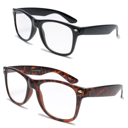 V.W.E. 2 Pairs Deluxe Reading Glasses - Comfortable Stylish Simple Readers Magnification