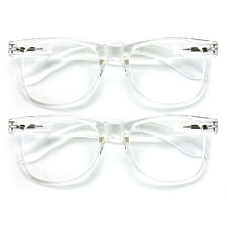 V.W.E. 2 Pairs Large Reading Glasses - Wide Fitment - Classic Design Comfortable Fitment +2.75