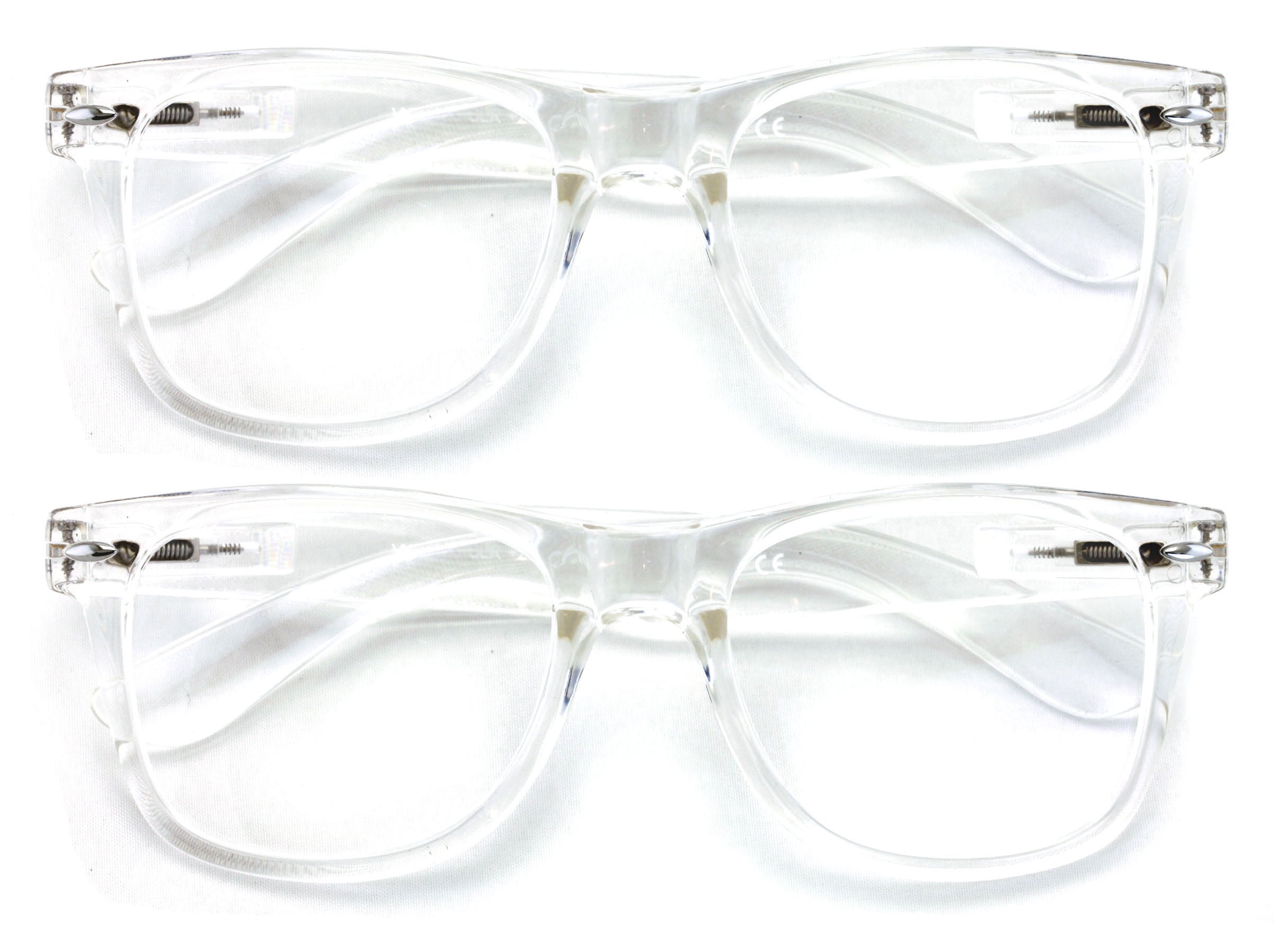 V.W.E. 2 Pairs Large Reading Glasses - Wide Fitment - Classic Design Comfortable Fitment +5.50