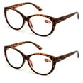 thumbnail image 1 of V.W.E. 2 Pairs Women Black Tortoise Reading Glasses Reader Glasses Cateye Vintage Jackie O Black Brown, 1 of 4