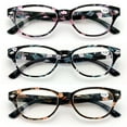 thumbnail image 1 of V.W.E. 3 Pairs Women Classic Floral Readers With Spring Hinge - Oval Reading Glasses Magnification, 1 of 4