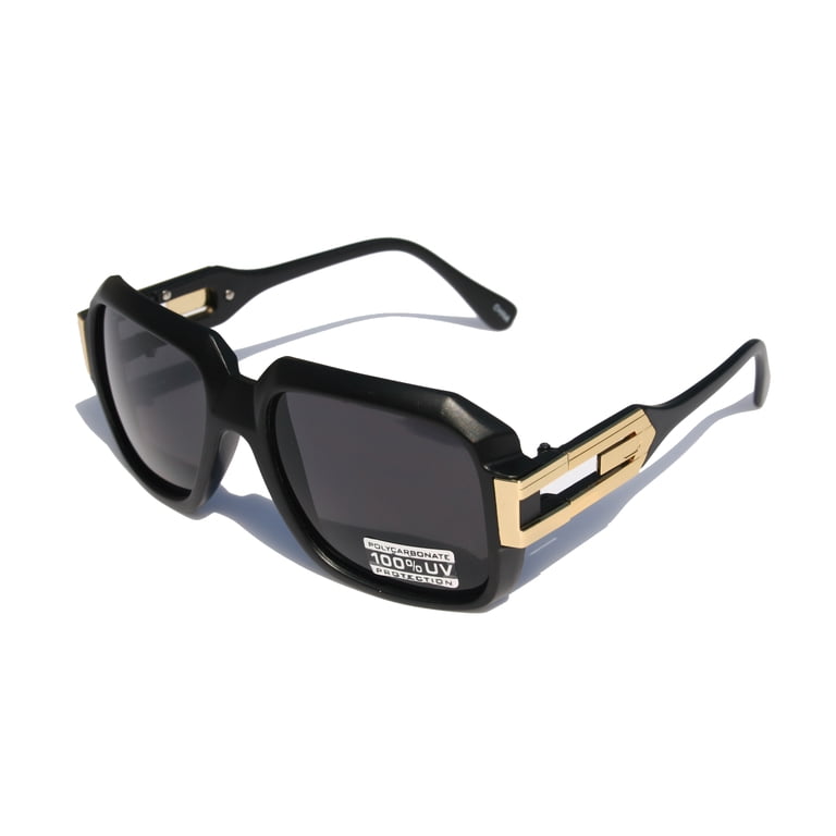 V.W.E. Large Classic Retro Square Frame Sunglasses with Gold  display picture 1