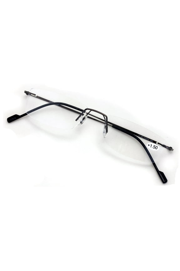 Lightweight Low Profile Unisex Rimless Reading Glasses
