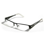 V.W.E. Mens Metal Rectangular Semi Rimless Reading Glasses
