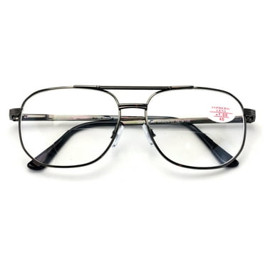 V.W.E. Metal Aviator Bifocal Reading Glasses with Spring Hinge