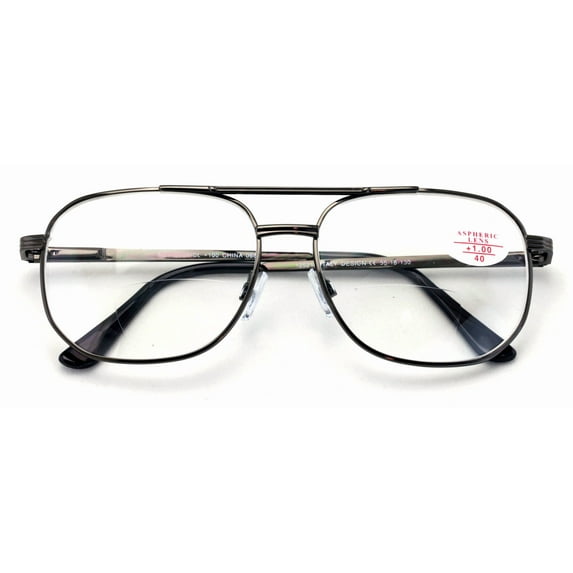 V.W.E. Metal Aviator Bifocal Reading Glasses with Spring Hinge