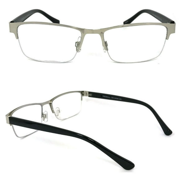 V.W.E. Metal Rectangular No Line Progressive Trifocal Reading Glasses