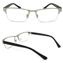 V.W.E. Metal Rectangular No Line Progressive Trifocal Reading Glasses