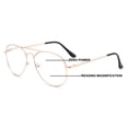 thumbnail image 1 of V.W.E. Metal Tear Drop Progressive Reading Glasses - Zero Power On Top - Clear No Line Reader - AR +1.50, 1 of 4
