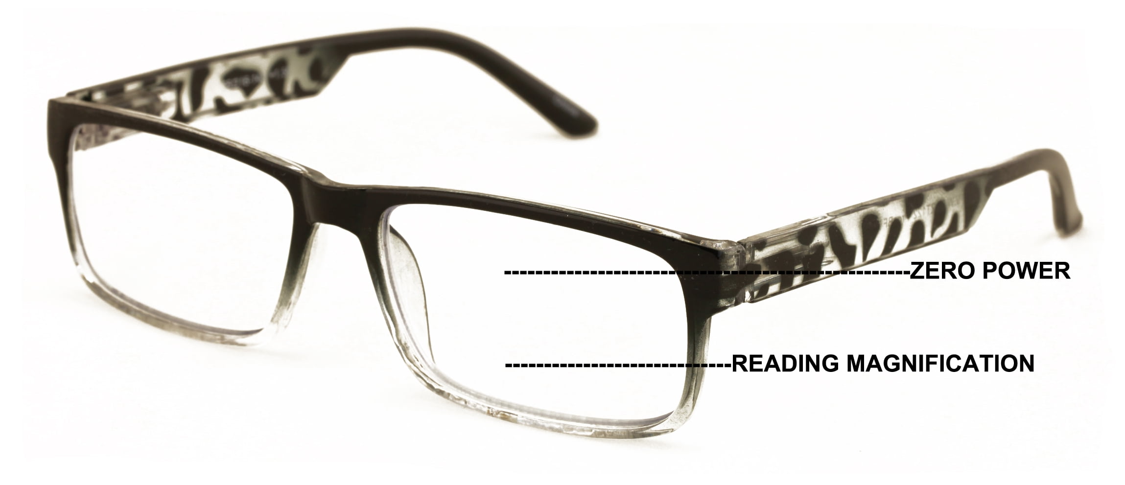 Rectangular Reader Lid V.W.E. Modern Rectangular Progressive Reader - Clear On Top Reading ...