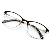 V.W.E. Premium Womens Half Frame Reading Glasses with Rhinestones