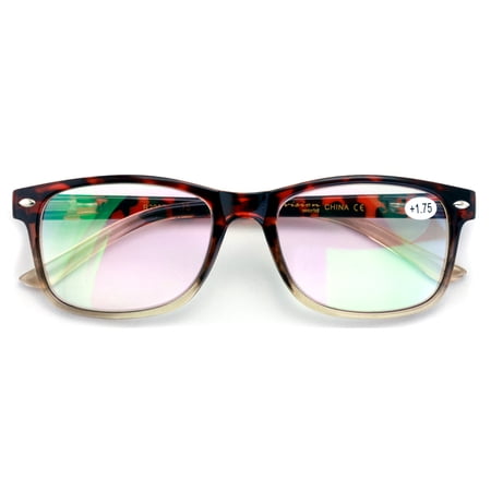 V.W.E. Rectangular Lightweight Reading Glasses - Anti-Reflective Coating - Spring Hinge Reader AR