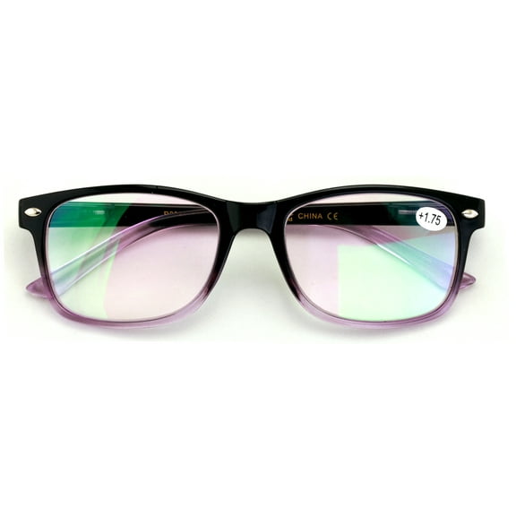 V.W.E. Rectangular Lightweight Reading Glasses - Anti-Reflective Coating - Spring Hinge Reader AR