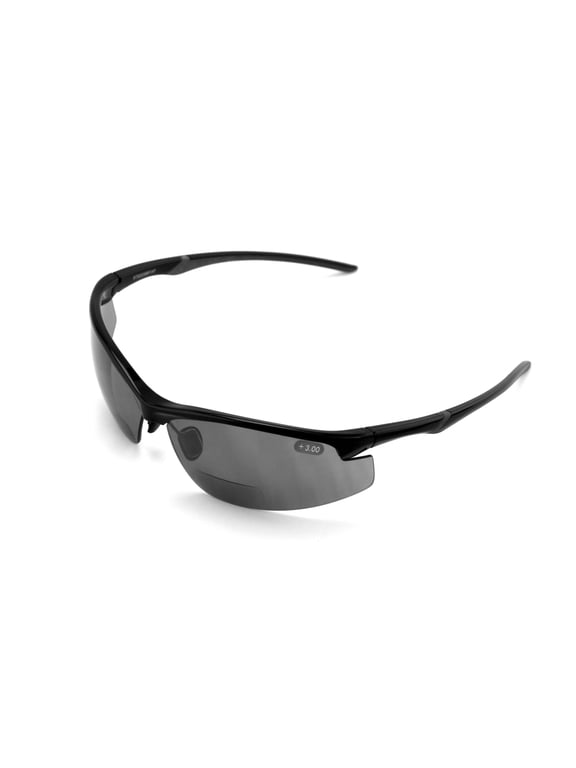 Bi-focal High Performance Sport Protective Safety SunGlasses Bifocal - Outdoor Reader Reading Glasses - Ansi Z87.1 Certified +2.50