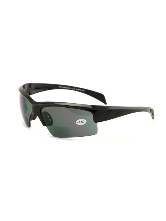 Bifocal High Performance Protective Safety Glasses with Anti Slip Nose Pad and Temples - Sun Reader Sunglasses Ansi Z87.1
