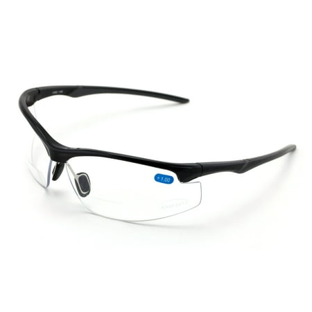 V.W.E. Bifocal High Performance Sport Protective Safety Glasses Bifocal - Clear Lens Reader Reading - Ansi Z87.1 Certified