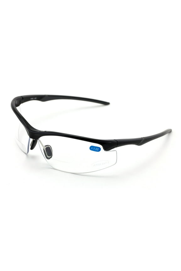Bifocal High Performance Sport Protective Safety Glasses Bifocal - Clear Lens Reader Reading SunGlasses - Ansi Z87.1 Certified