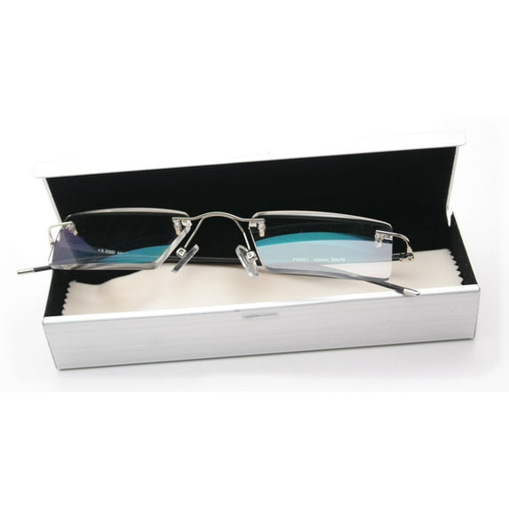 V.W.E. Thin Rectangle Rimless Readers with Anti-Reflective AR Coating