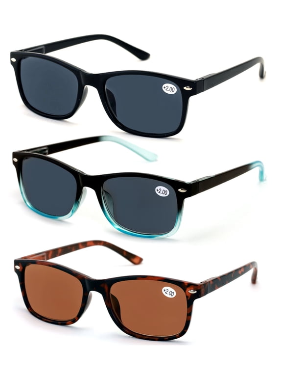 Unisex Reading Sunglass, Plastic Black