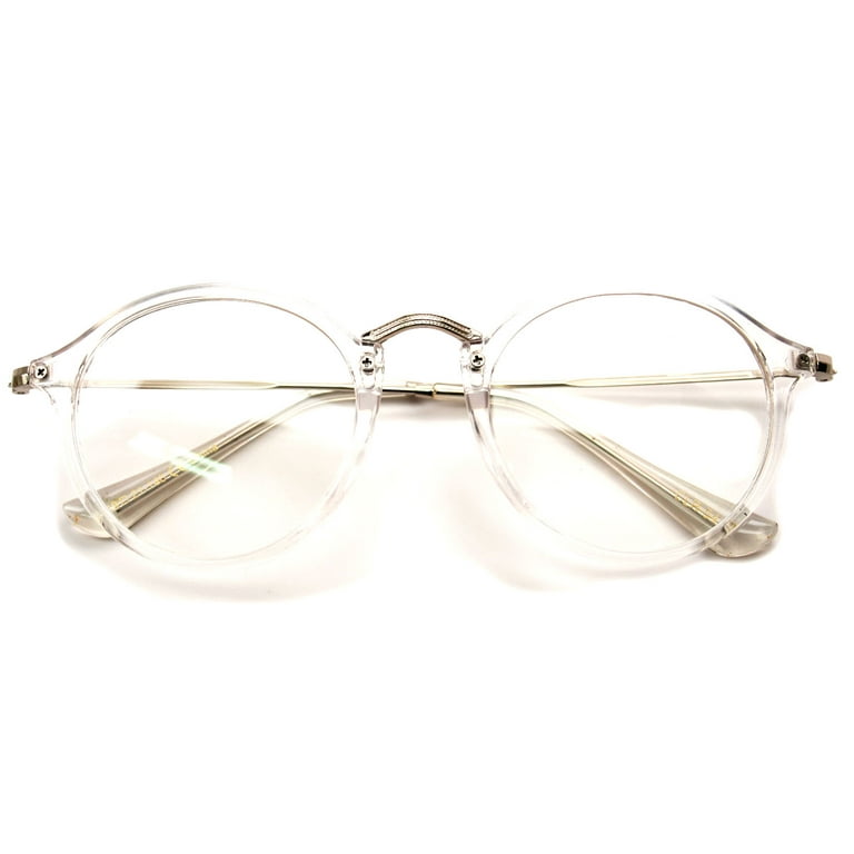 Metal clear lens glasses best sale
