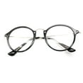 thumbnail image 1 of V.W.E. Vintage Inspired Metal Bridge and Temple Clear Lens Oval Round Eye Glasses, 1 of 3