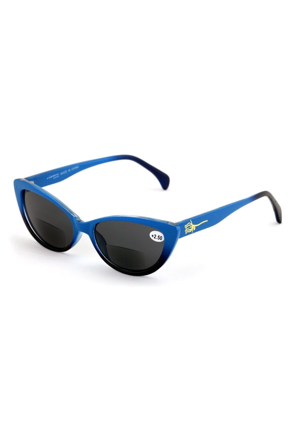Women Bifocal Reading Sunglasses Reader Glasses Vintage Outdoor Cateye Pointed Tip Bi-Focals
