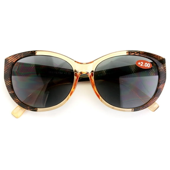 V.W.E. Women Outdoor Reading Sunglasses Reader Glasses Cateye Vintage Jackie Oval Fish Scale