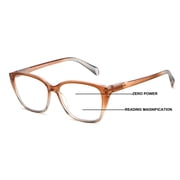 V.W.E. Women Translucent Progressive Reading Glasses - Zero Power On Top - Clear Reader with AR +2.75